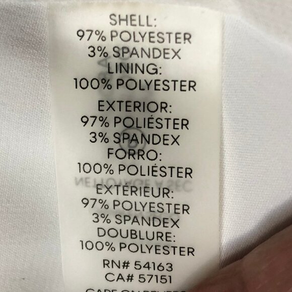 Calvin Klein Sleeveless Loop Tie Lined Blouse in Polyester Blend Off White Sz S - Picture 10 of 11